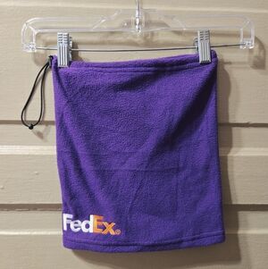 Fedex Embroidered Purple Adjustable Drawstring Neck Gaiter GUC